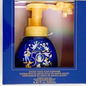 Disney World 50th Anniversary Foaming Hand Soap Mickey Shaped Soap Dispenser New